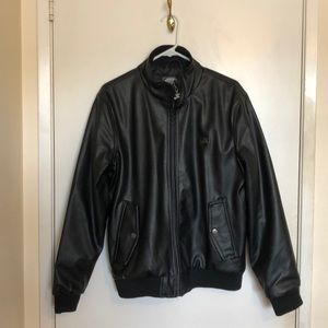 Milano Men's Black Leather Jacket, Size M